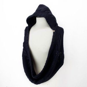 Sperry Scarf Navy Cable Knit Oversized Snood Hood